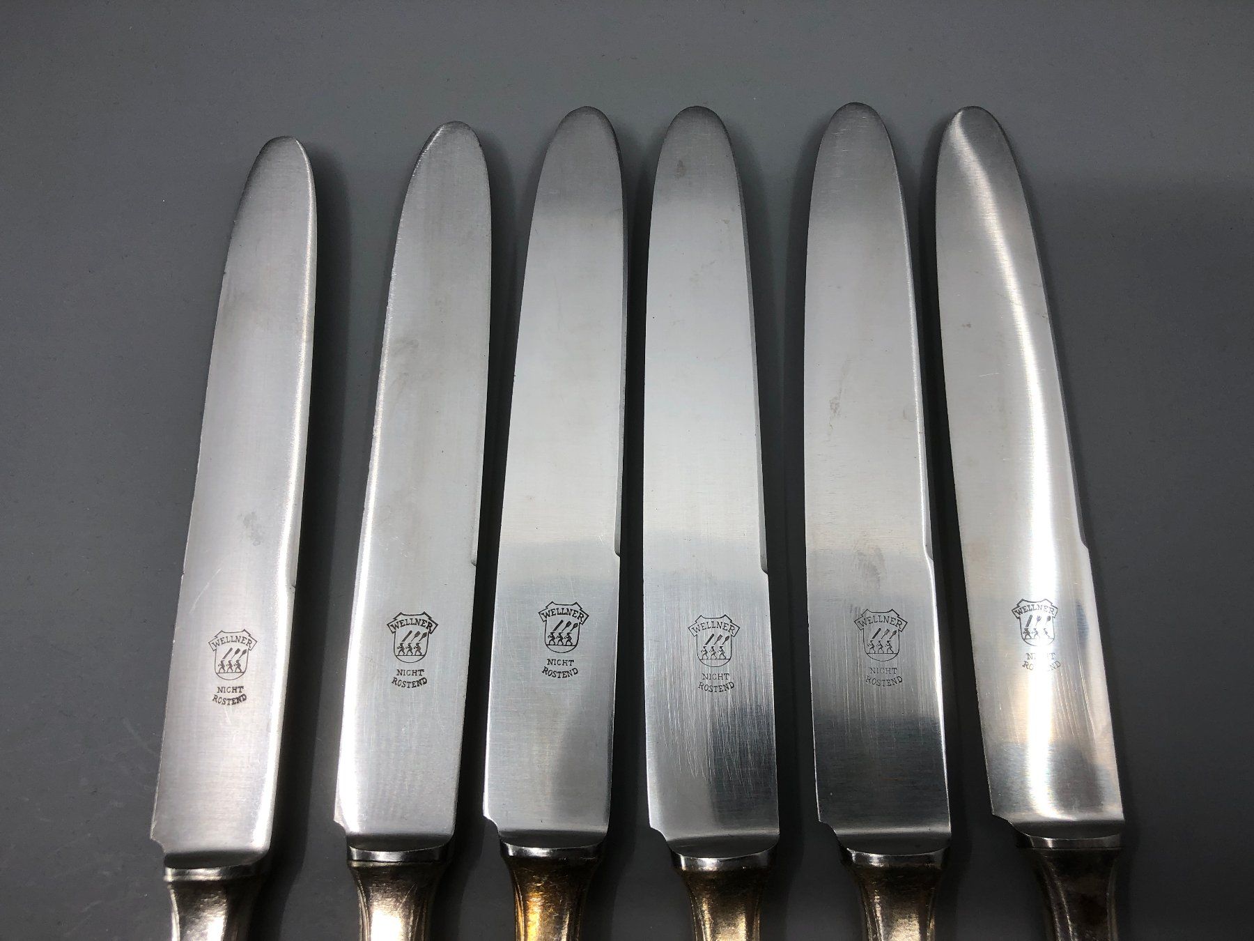 Posate: 6 Tafelmesser versilbert Wellner Jugendstil Modell 520 – Usato da Basel venduto da Tiabeanie 4