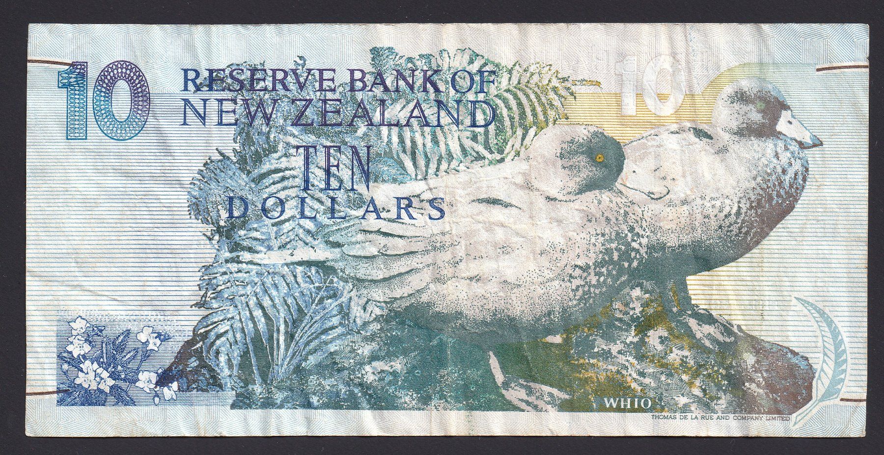 Banconote: Neuseeland 10 Dollars 1994 – Usato da Brugg AG venduto da banknoten_muesli 1