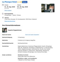 Hotelübernachtung in Paris 25. - 26.08.2026