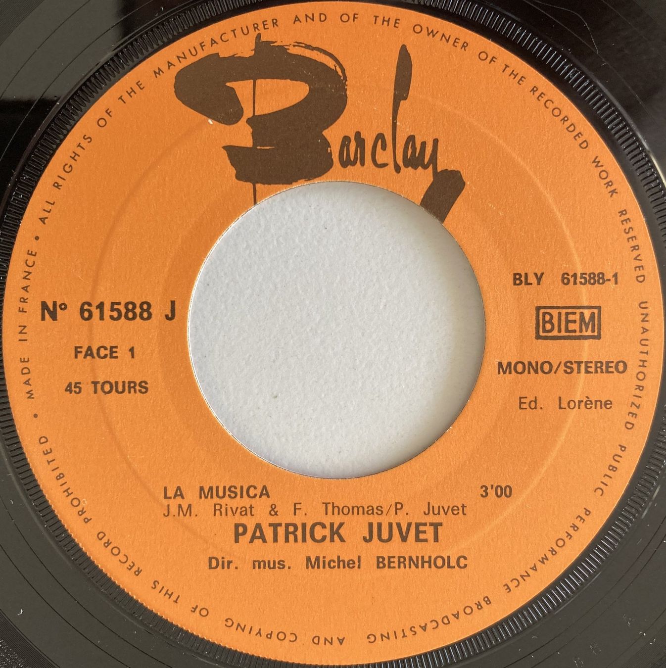 Dischi in vinile: PATRICK JUVET - LA MUSICA – Usato da Bottens venduto da hotter-than-hell 2