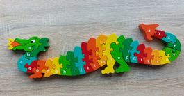 Dragon Puzzle with Alphabet
