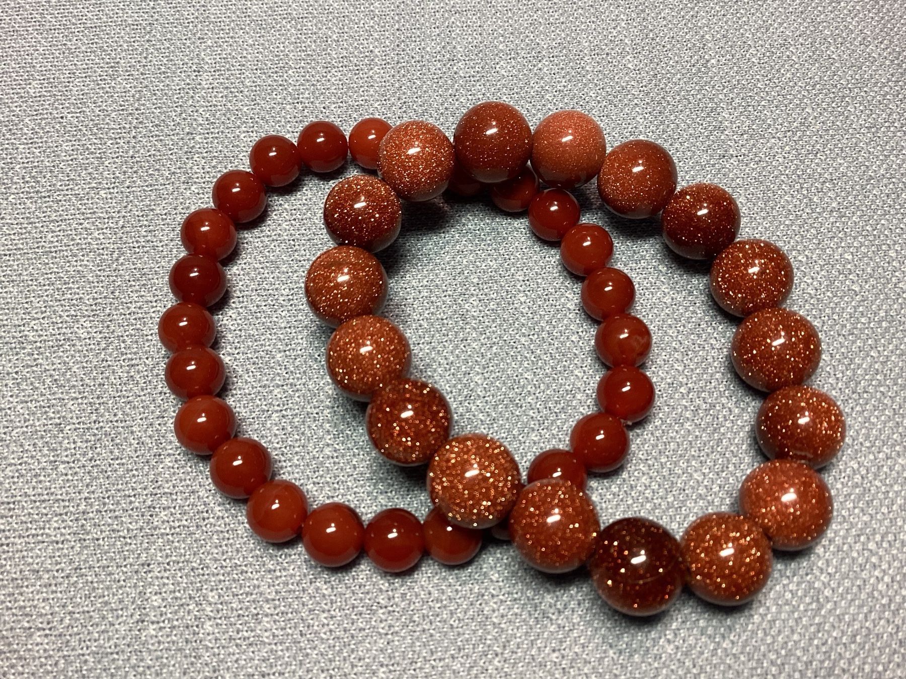 Armbänder & -reifen: Goldener Sandstein + Rote Jade - Edelstein Armbänder – Neu und originalverpackt aus Laax von kri_95f5 1