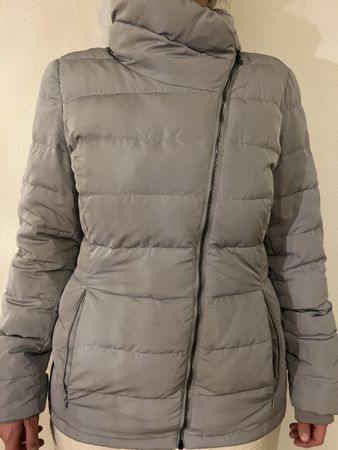 Echte Daunenjacke für Damen Silber