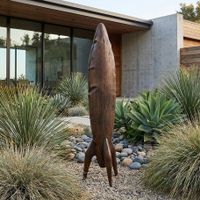 Raketen Skulptur 🚀 Edelrost (Hydroforming)