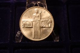Silbermünze 5 Franken 1963 (Rotes Kreuz) in guter Erhaltung