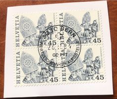 4 er Block Nr.678 mit Papier Stempel Bern   