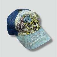 Ed Hardy vintage Y2K rhinestones cap retro glitzer kappe hut