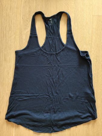 Damen Top Basic Dunkelblau Größe S | H&M | 100% Viskose