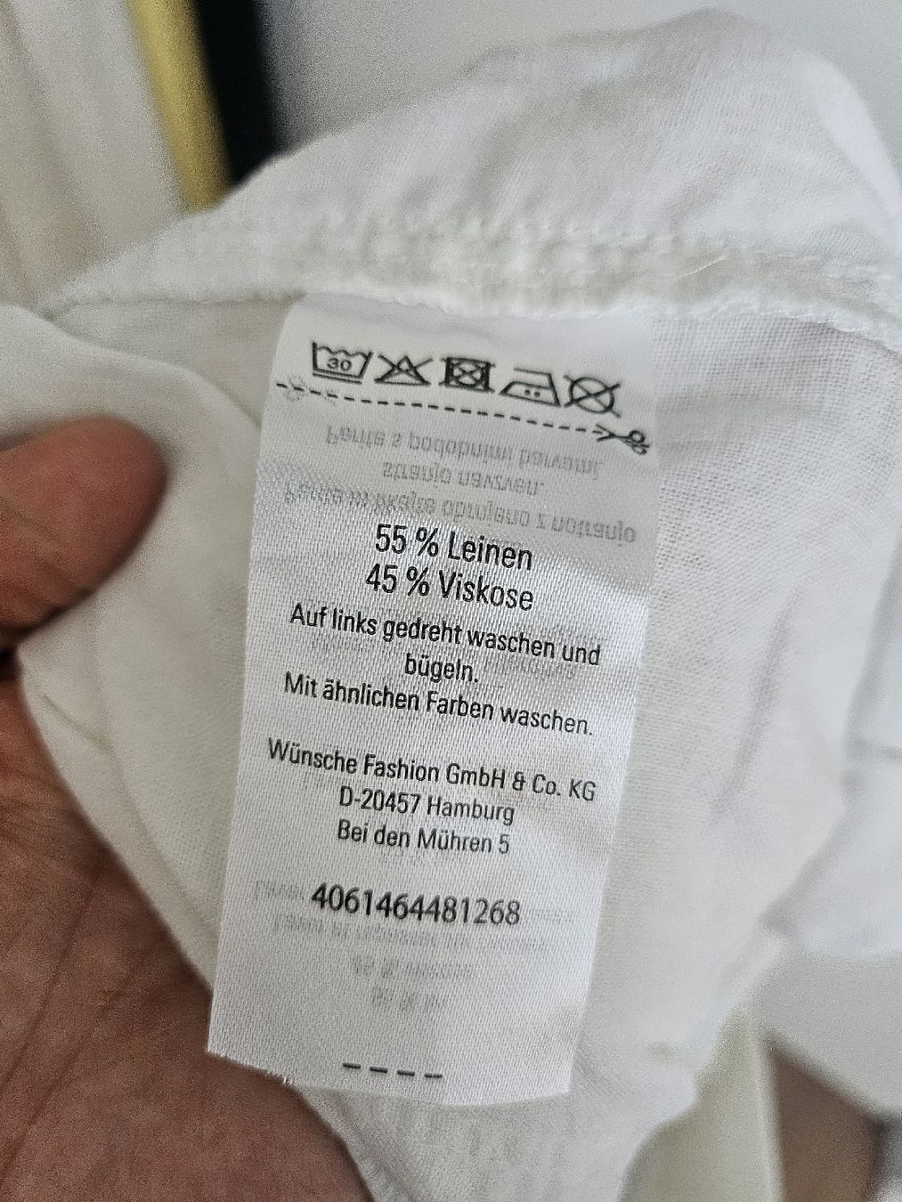 Pantaloni: Leinenhose weiss Bluemotion gr.44 neuwertig – Nuovo (secondo la descrizione) da Allschwil venduto da na.wi.90 3