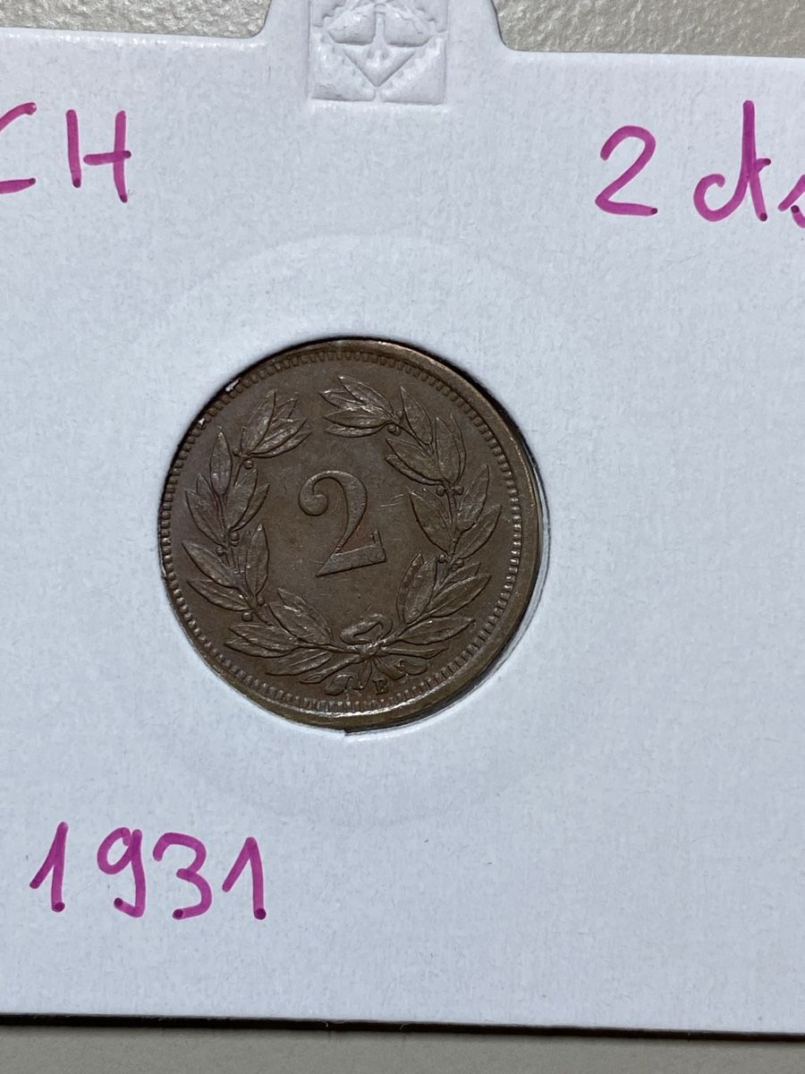 Tutti le monete: Suisse - 2 centimes - 1931 – Usato da Payerne venduto da Mike1682