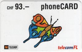 93 CHF TelecomFL Migros Prepaid Telefonkarte