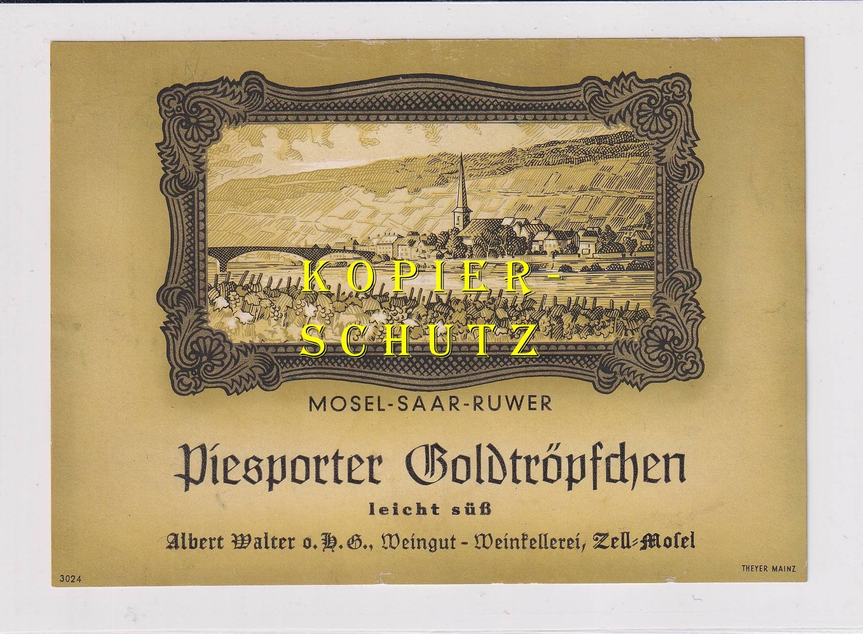 Carta: Etikette - Peisporter Goldtröpfchen /bd – Usato da Hombrechtikon venduto da Rudolf07