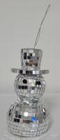 Weihnachtsschmuck Schneemann Disco Silber, 14 x 8 cm