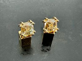 Swarovski Stilla Ohrstecker goldfarben mit Stein