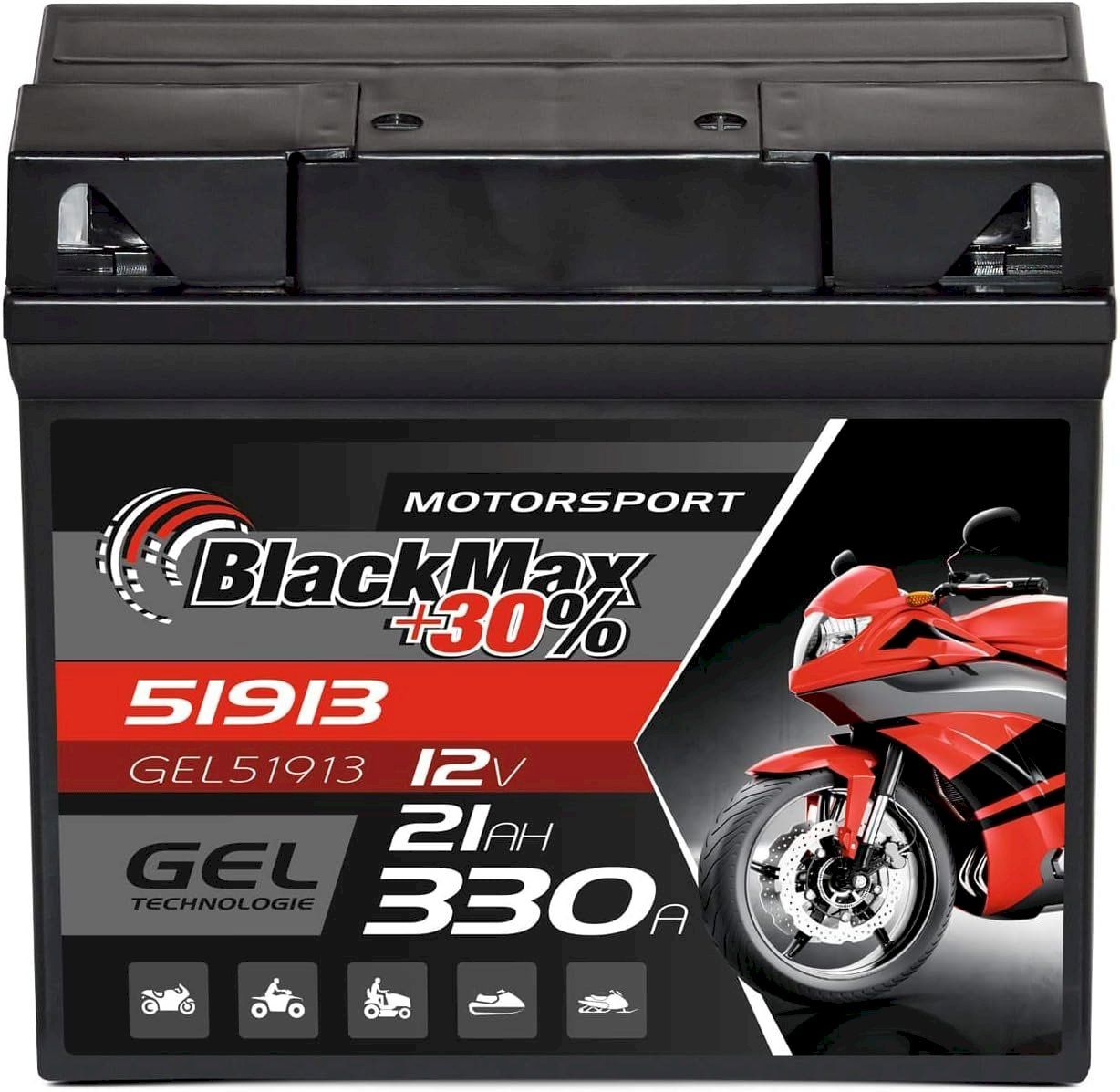 Batterie: BlackMax Motorradbatterie 12V 21Ah – Nuovo e nell'imballaggio originale da Bottighofen venduto da zaap