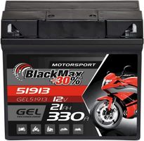 BlackMax Motorradbatterie 12V 21Ah