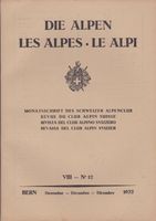 DIE ALPEN LES ALPS LE ALPI Dec 1932 RIVISTA CLUB ALPINO‪ Cas