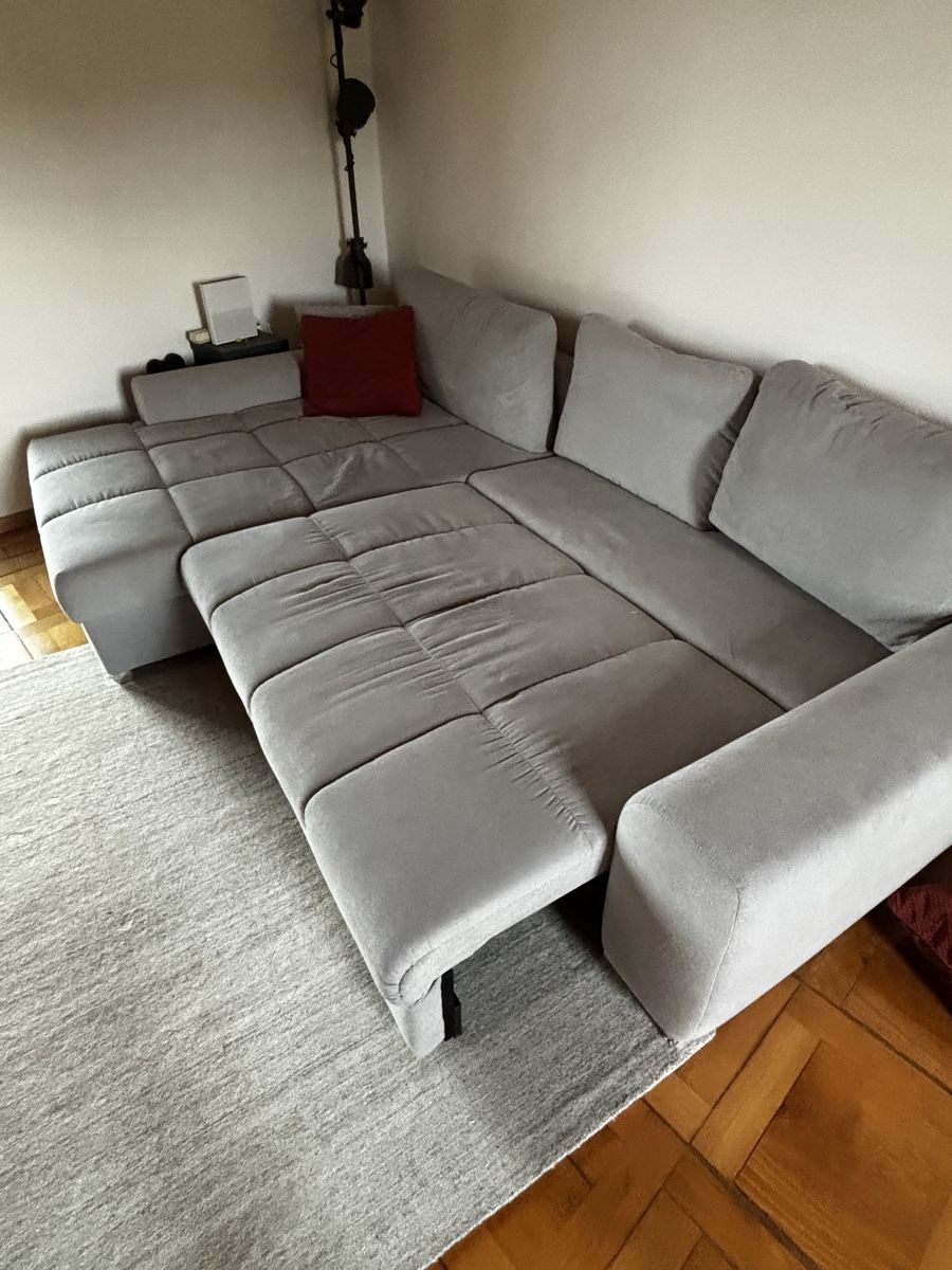 Pfister Sofas: Ecksofa grau Stoff gute Gebrauchtmöbel Grösse L – Gebraucht aus Wetzikon ZH von Mole01 3