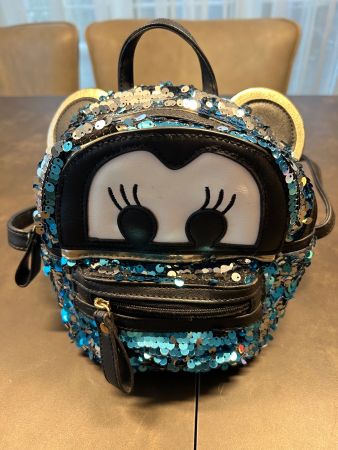 Glitzernder Mini Rucksack mit Ohren