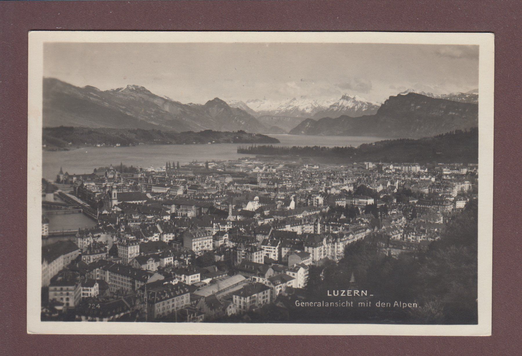 Cartoline postali: LUZERN - Generalansicht - 1928 – Usato da Pully venduto da nicecards