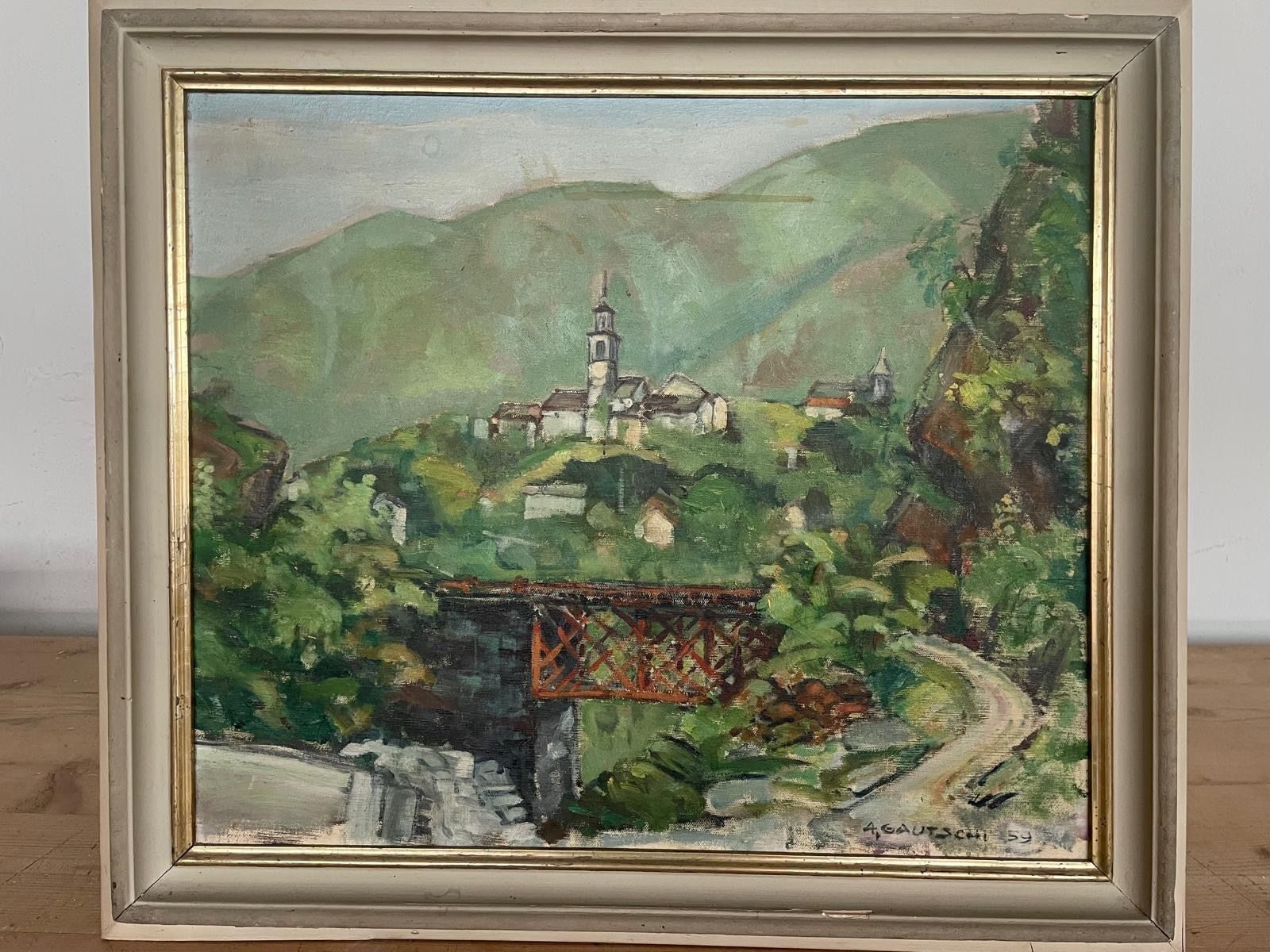 Dipinti: Ölgemälde A. Gautschi 1959, 65x57cm – Usato da Hitzkirch venduto da Reliko