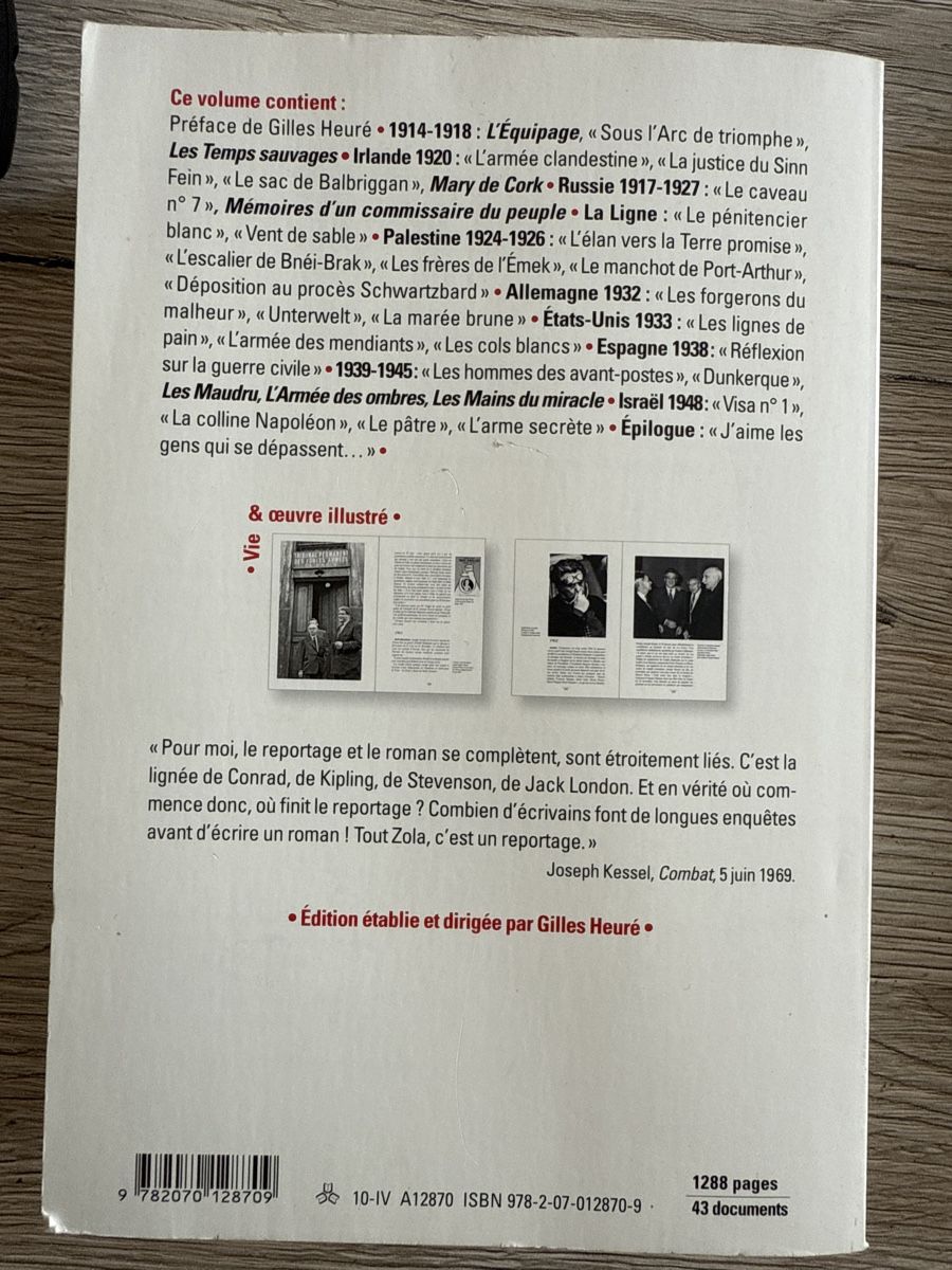 Libri: Joseph Kessel - Reportages, Romans – Nuovo (secondo la descrizione) da Genève venduto da DoualS 1