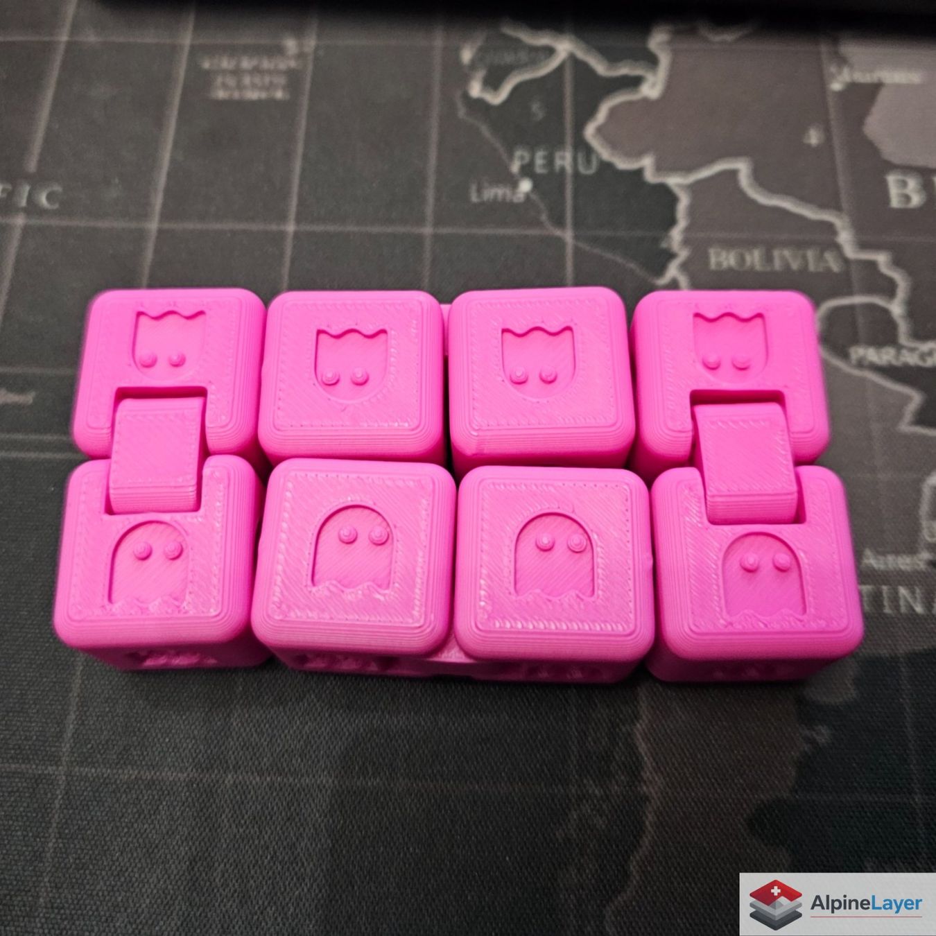 Giochi: Ghost PacMan Infinity Cube 3D Printed Fidget Toy Pink – Nuovo (secondo la descrizione) da Losone venduto da AlpineLayer