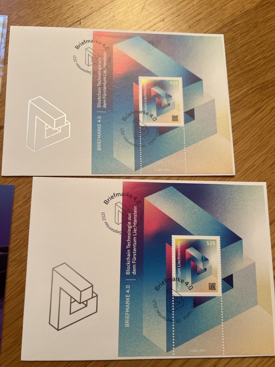 Alle Briefmarken: 4x Briefmarke 4.0 Liechtenstein Blockchain  – Neu und originalverpackt aus Basel von kiko9 2
