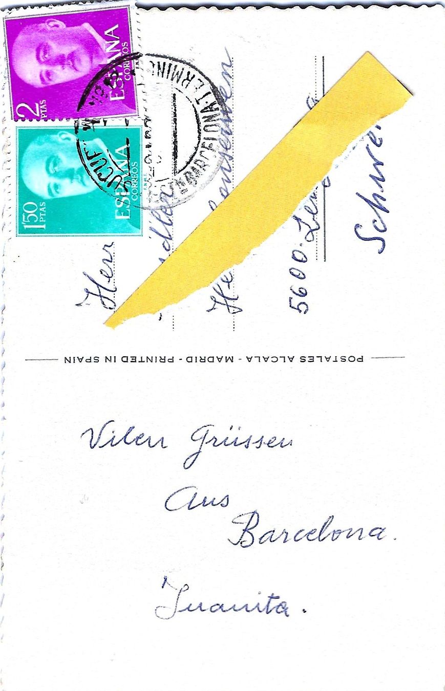 Cartes postales: gestickte Seidenkarte span. Tänzerin – D'occasion à Buchs AG par Baerfisch 1