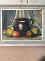 Nature morte vintage signée Scherrer, huile sur toile🎨🖼...