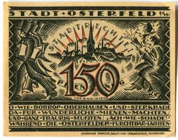 Notgeld "1.5 Mark. Osterfeld (Oberhausen) 1921".