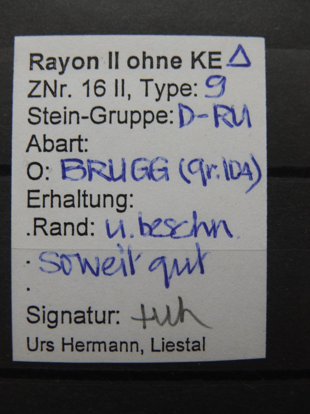Alle Briefmarken: Rayon II,  Type 9, D-RU, gest. BRUGG – Gebraucht aus Rain von Sterne13 1