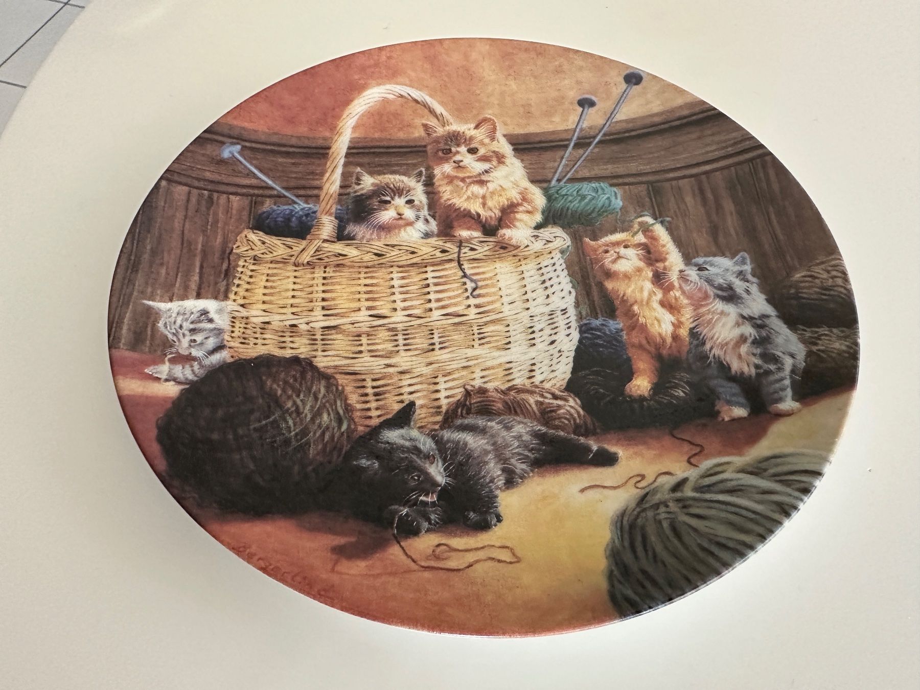 Teller: 2 Teller Wandteller Katzen Jan Berglind 👍 – Gebraucht aus Horgen von Andreas12321 4