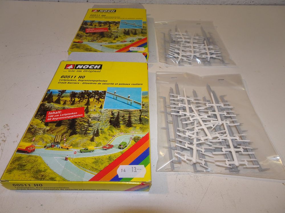FALLER 180535 Leitplanken & Begrenzungspfähle | Für Modelleisenbahn | Epoche III (1945-1970) | Kunststoff