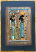 Ägyptischer Echt Dunkel Papyrus Hand gemalt Nefertari &