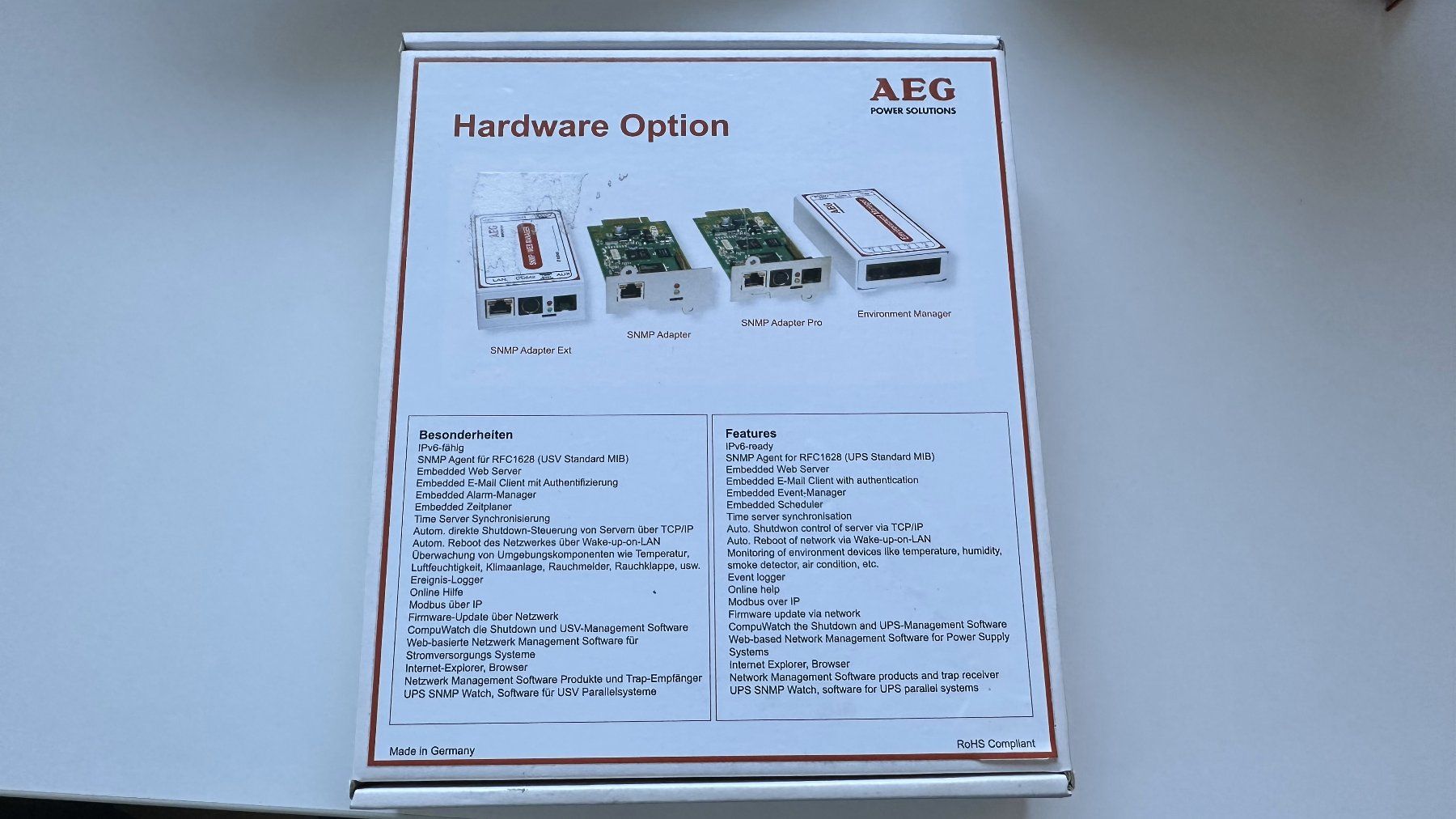 Server: AEG Power Solutions USV Ethernet SNMP Adapter – Nuovo e nell'imballaggio originale da Metzerlen venduto da Delmatto 1