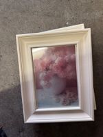 Bilderrahmen weiss mit Blumenbild Grösse L
