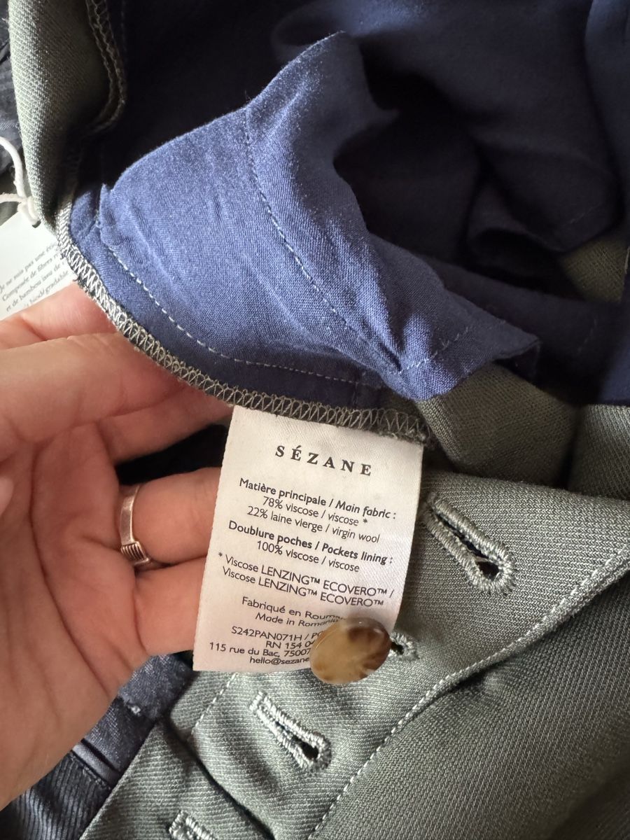 Sezane Hosen: Pantalon César Sézane - vert – Neu und originalverpackt aus Le Lignon von mae_9hql 3
