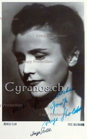 Autografi: Inge Stoldt (1925) Schauspielerin - Autogramm – Usato da Dietikon venduto da cyranos1