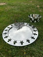 Tablett und Schale Alessi Girotondo Inox 18/10 Set
