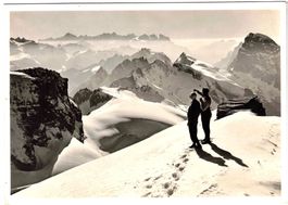Auf G0ww-SPANNORT (3202 m) - Blick auf Berneralpen ca. 1960