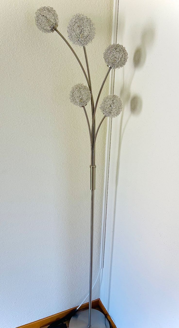 Lampen: 2 Originelle Stehlampen mit Kugeln, silber-Top Zustand! – Gebraucht aus Riggisberg von Panthera01 3