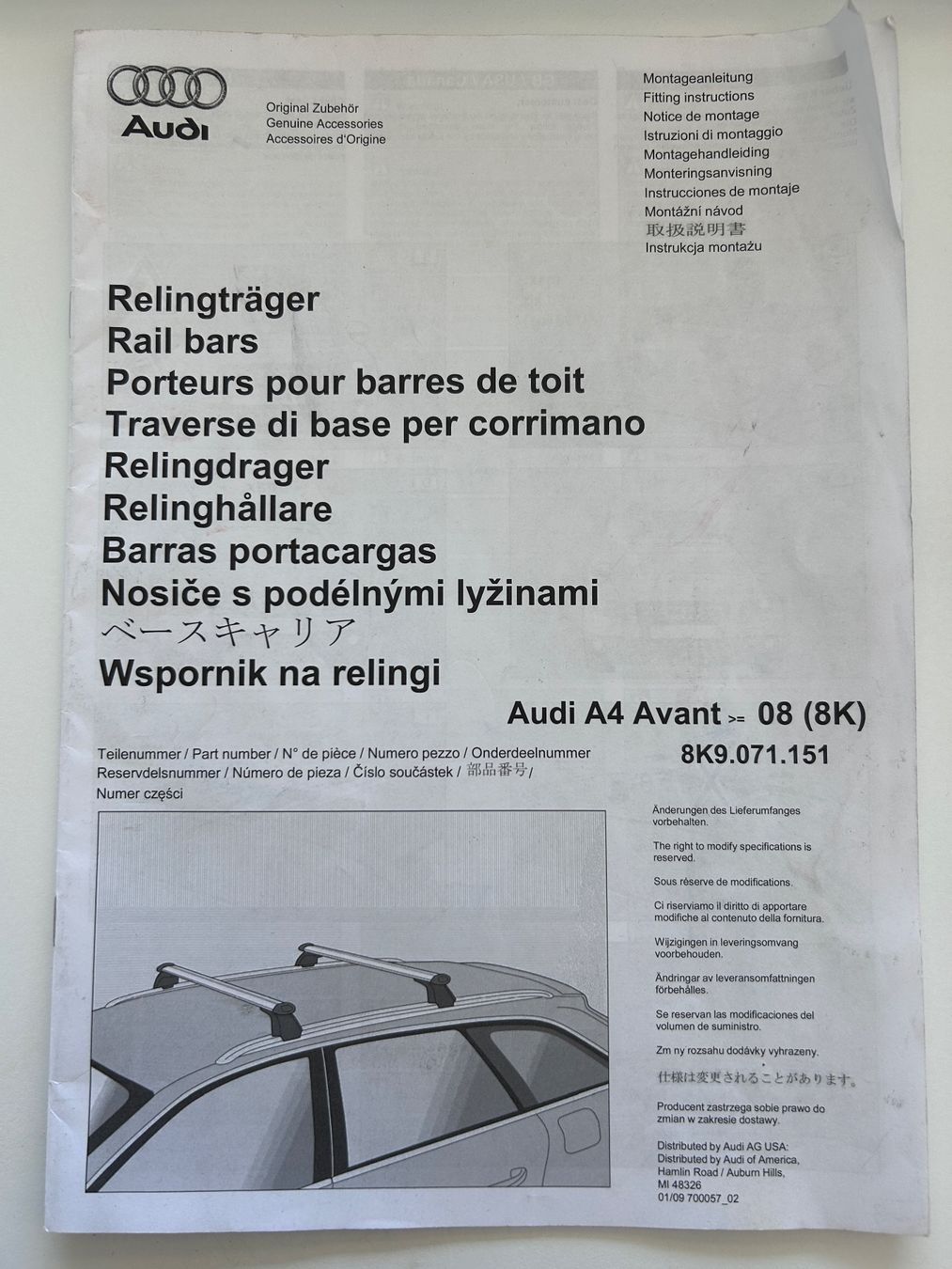 Portapacchi: Dachträger Audi A4 Avant – Usato da Lengnau AG venduto da Enjoy1 4