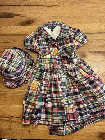 Polo Ralph Lauren Kleid und Hut, Grösse 120, Top Zustand!