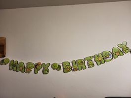 Süsse Schildkröten "Happy Birthday" Girlande