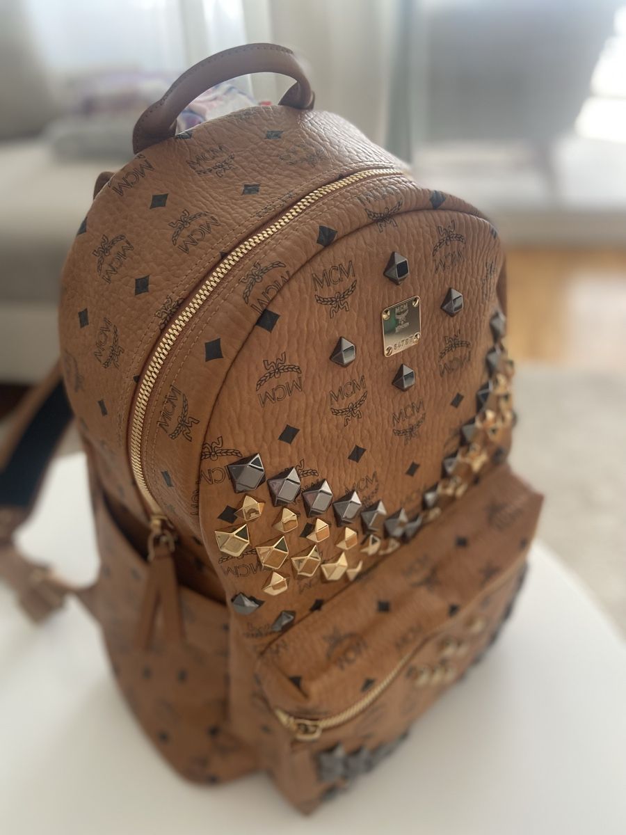 Mcm Zaini: MCM Rucksack mit Nieten, camel – Nuovo (secondo la descrizione) da Zürich venduto da Honeymoon_ 4