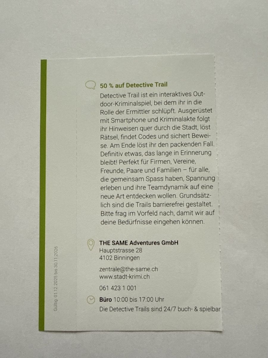 Buoni: 2für1 Gutschein The Same Adventures GmbH – Nuovo (secondo la descrizione) da Veltheim AG venduto da N377Y 1