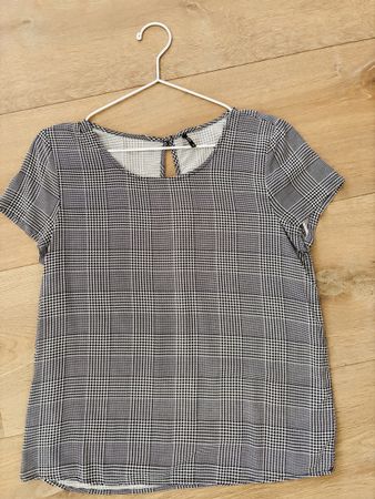 ONLY Damen Blusenshirt Gr. 36 - schwarz-weiss kariert