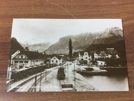 Antike Ansichtskarte Stansstad mit Stanserhorn und Brisen