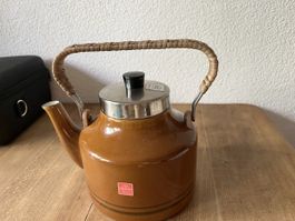 mid century vintage 70er jahre teekanne siegwerk emaille